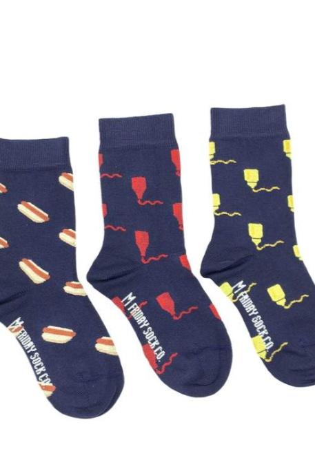 Kids Mismatched Socks | Mustard, Ketchup & Hot Dogs