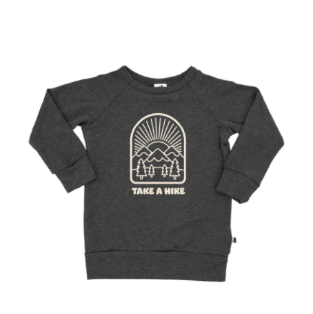 LITTLE & LIVELY - BABY/KIDS (BAMBOO/COTTON) 'TAKE A HIKE' | CHARCOAL