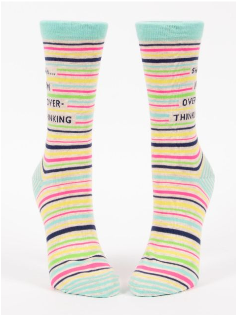 Shhh I'm Overthinking | Women's Crew Socks