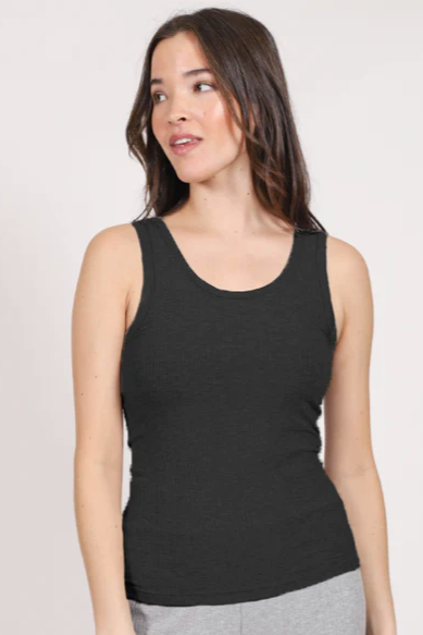 KOY RESORT - WIDE RIB - TANK TOP - BLACK