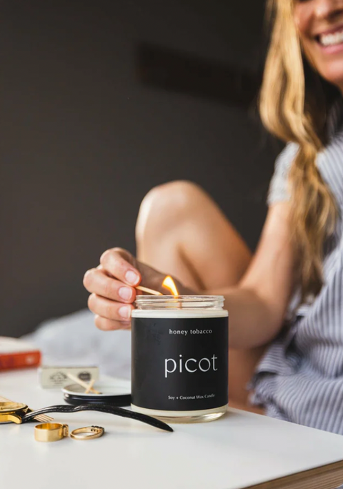 Honey Tobacco Candle - Slate