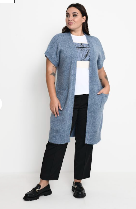 KAFFE CURVE - KCSILA CARDIGAN | INFINITY MELANGE