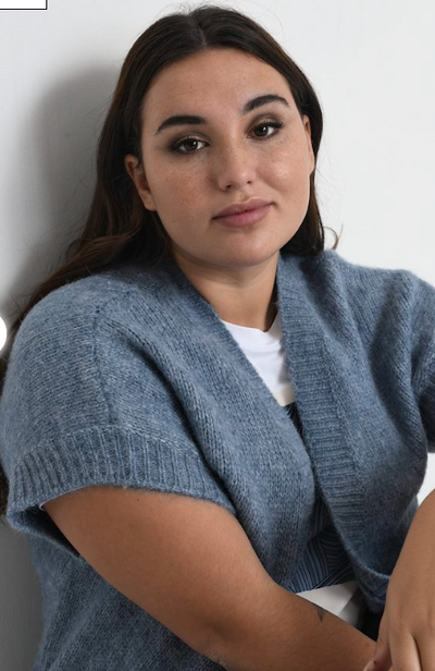 KAFFE CURVE - KCSILA CARDIGAN | INFINITY MELANGE