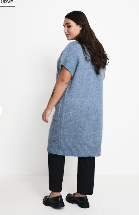 KAFFE CURVE - KCSILA CARDIGAN | INFINITY MELANGE