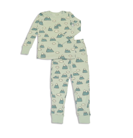 SILKBERRY BABY - BAMBOO LONG SLEEVE PAJAMA SET | SNOWY ROCKIES PRINT