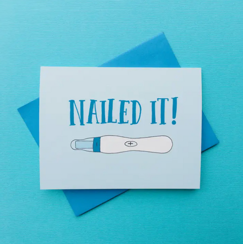 Top Hat And Monocle - Celebration Card | Nailed It Pregnancy