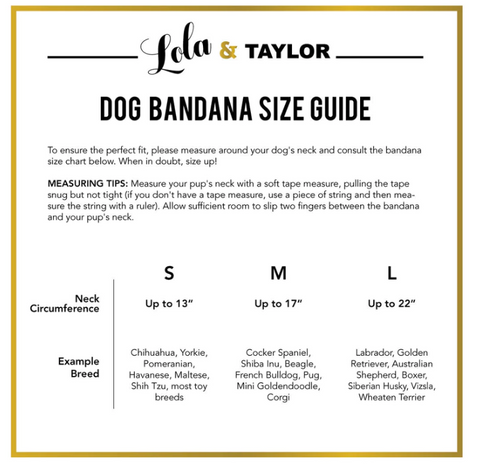 Lola & Taylor -  Dog Bandana | Country Moose