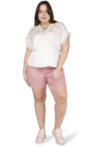 DEX PLUS - HIGH RISE SHORTS | DUSTY ROSE