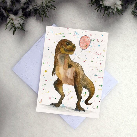 Party Time T-Rex Artwork Card