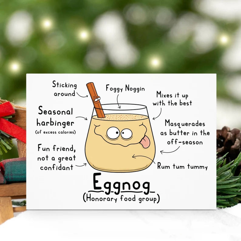 ROBIN CROSSMAN | THE WORDY ART SHOP CARDS - EGGNOG