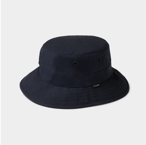 Waxed Bucket Hat - Navy