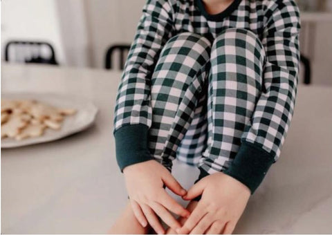 Infant Christmas Sleeper | Christmas Gingham Green Plaid