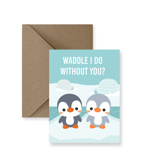 Penguin Waddle Card