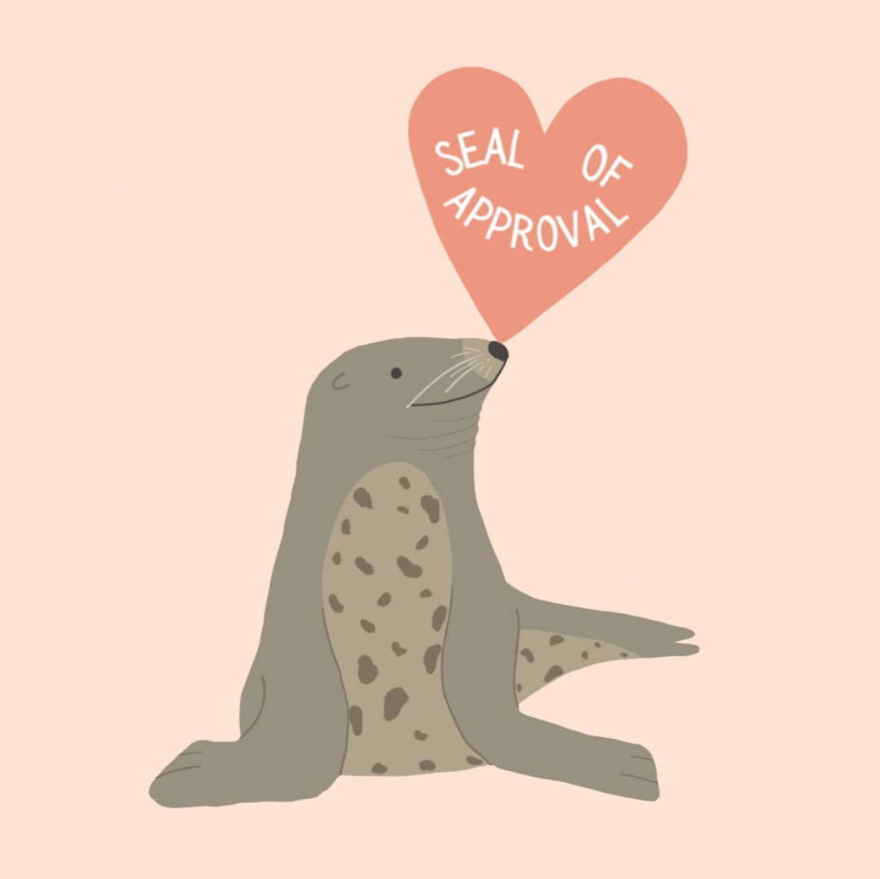 PEACHY LITTLES - SEAL OF APPROVAL CARD